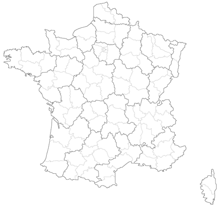 Carte des régions de France